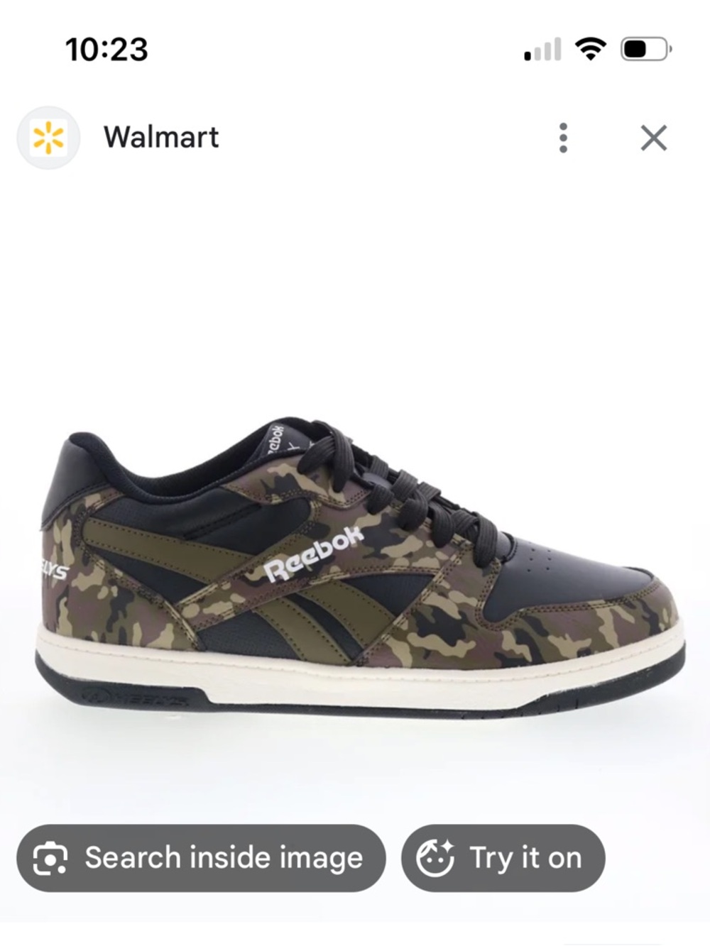 Heely’s x Reebok Boys Camouflage Green Black Skate Sneakers